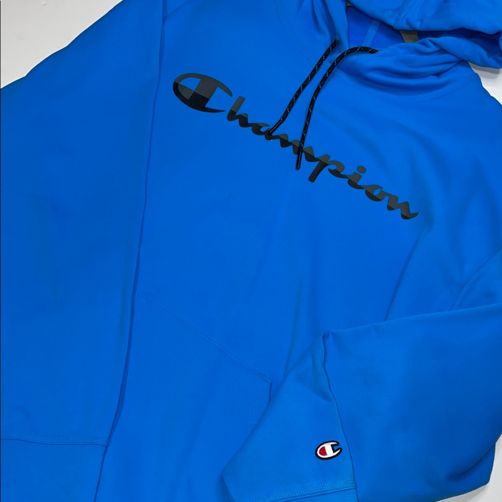 Men's Champion Bright Blue Hoodie XL - Picture 4 of 8